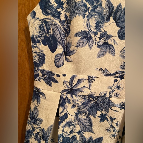 Cute A-Line Floral Dress With Elegant Neckline - Picture 6 of 6